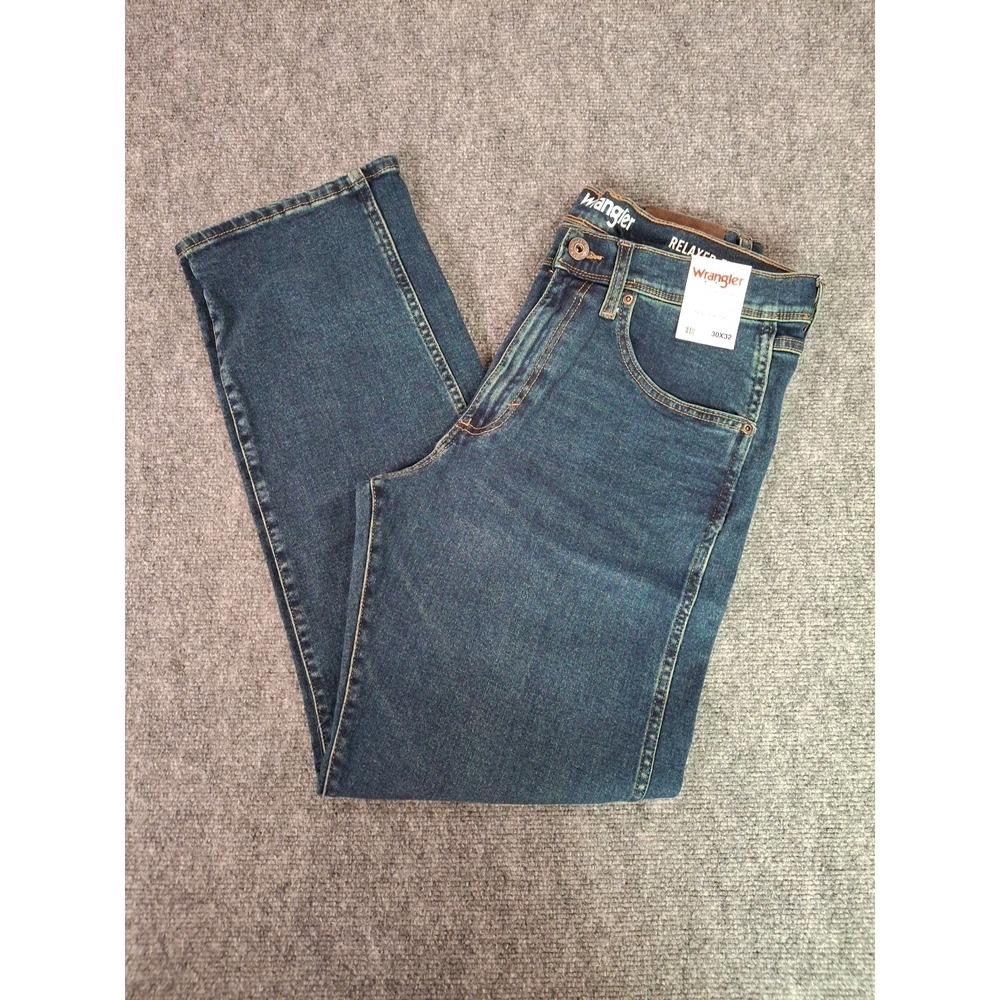 Wrangler Men's Relaxed Fit Straight Leg Jeans, Dark Blue, Size: 30x32 New